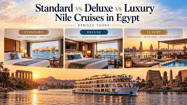 Standard vs Deluxe vs Luxury Nile Cruises in Egypt